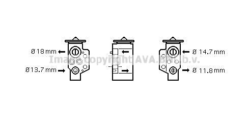 AVA QUALITY COOLING Paisuntaventtiili, ilmastointilaite VW1243